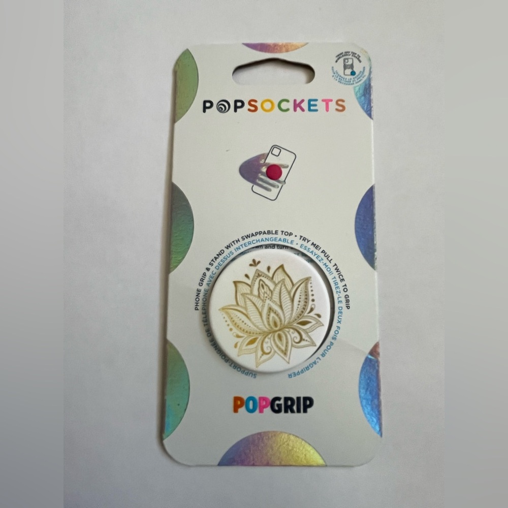 PopSockets Golden Prana Lotus Design Phone Grip